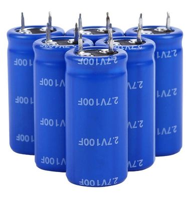 Vòng đời dài 100f 2.7 V Siêu tụ điện Đặc tính nhiệt độ cực thấp tốt