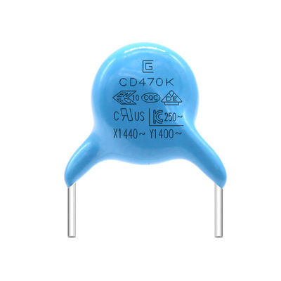 Tụ điện an toàn Y1 tổn thất thấp Gói nhựa Epoxy chống cháy 470K 400VAC