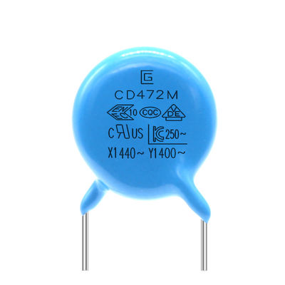 -40C-85C Y1 Capacitor an toàn Capacity 472M/400V Kháng cách nhiệt &gt; 100MΩ CE chứng nhận