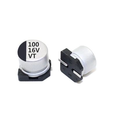 Tụ điện điện phân nhôm 100uf 16v Điện dung rất lớn trên mỗi đơn vị thể tích