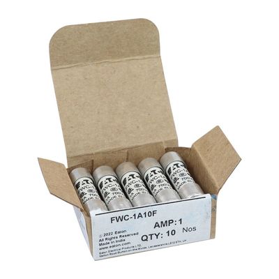 Khả năng đạp xe và hiệu suất tuyệt vời Cramic Fuse Eaton Bussmann 10 X 38 mm Ferrule Fuse FWC-1A10F