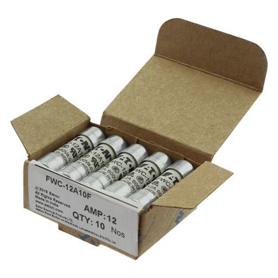 Khả năng đạp xe và hiệu suất tuyệt vời Cramic Fuse Eaton Bussmann 10 X 38 mm Ferrule Fuse FWC-12A10F