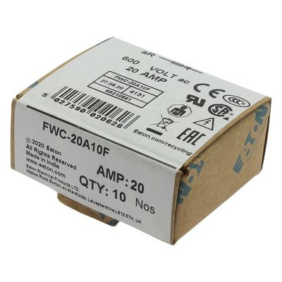 Khả năng đạp xe và hiệu suất tuyệt vời Cramic Fuse Eaton Bussmann 10 X 38 mm Ferrule Fuse FWC-20A10F