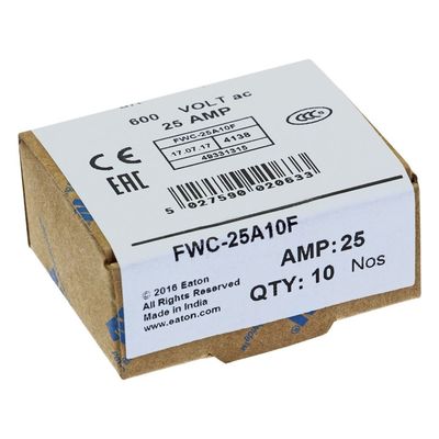 Khả năng đạp xe và hiệu suất tuyệt vời Cramic Fuse Eaton Bussmann 10 X 38 mm Ferrule Fuse FWC-25A10F