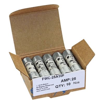 Khả năng đạp xe và hiệu suất tuyệt vời Cramic Fuse Eaton Bussmann 10 X 38 mm Ferrule Fuse FWC-25A10F