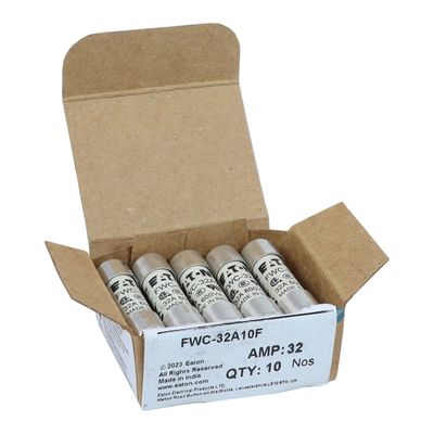 Khả năng đạp xe và hiệu suất tuyệt vời Cramic Fuse Eaton Bussmann 10 X 38 mm Ferrule Fuse FWC-32A10F