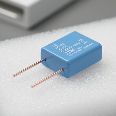 Tụ điện an toàn xuyên lỗ X2 Điện áp định mức 310VACChất liệu dây dẫn Đồng mạ thiếcThiết kế để triệt tiêu nhiễu điện